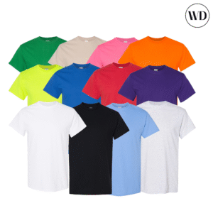 Gildan Heavy Cotton Men's T-Shirts – 12 Pack, Classic Fit, 5.3oz, Multi-Color, 100% Cotton & Heather Blends