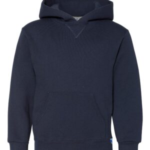 Russell Athletic Youth Moisture-Wicking Hoodie – Navy Fleece Pullover (XS–XL)