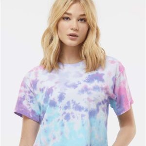 Colortone Women’s Tie-Dyed Crop T-Shirt, Single Pack, XS-XL