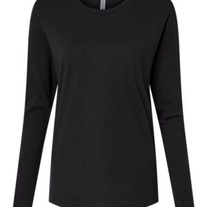 Next Level Women’s Relaxed Cotton Long Sleeve T-Shirt, Single Pack, S–3XL – Mix Colors