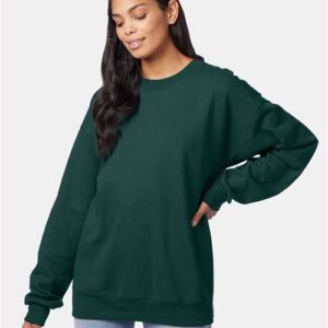 Hanes Unisex Ultimate Cotton Crewneck Sweatshirt F260, Heavyweight 10 oz Fleece, Premium Cotton Face, Sizes S-3XL