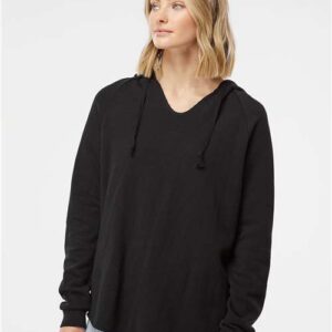 Independent Trading Co. Women’s Wave Wash Lightweight Hooded Sweatshirt, XS-2XL, Single Pack