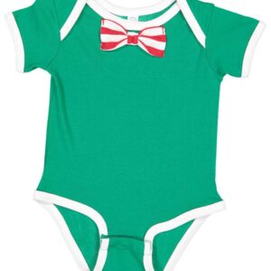 Rabbit Skins Baby Rib Bow Tie Bodysuit – Cute Dress-Up Infant Onesie (NB–24M)