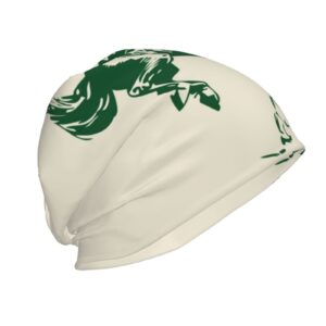 West Cowboys Print Unisex Beanie Hat, Soft Knitted Baggy Skull Cap, Winter Warm Sleep Hat for Men & Women, 1 Piece, Black