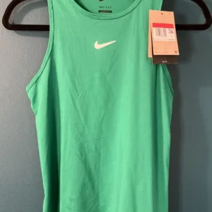 Nike Dri-FIT Youth Girls’ Tennis Tank Top, Kelly Green, Size L, Sleeveless, NWT