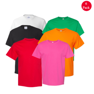 Hanes Essential-T T-Shirt for Men – 6 Pack, Soft Cotton, Classic Fit, Multi-Color