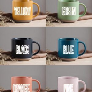 SARROY Personalized Ceramic Mug with Engraving Custom Name Coffee Cup for Office And Gift Use, Multi Color