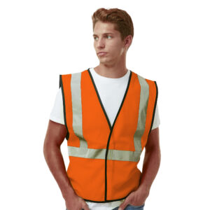 Kishigo Unisex Hi-Vis Hook-and-Loop Mesh Safety Vest – Lightweight Reflective Work Vest (Lime and Orange)