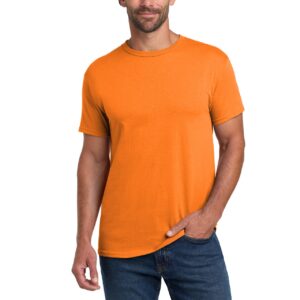 Hanes Men’s High-Visibility Essential Short Sleeve Tee – Safety Green/Orange, (S–5XL)