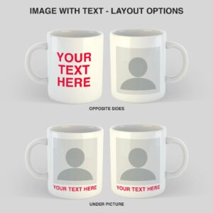 SARROY Personalized White Ceramic Mug, 11oz, Single Pack, Custom Photo & Text, Dishwasher & Microwave Safe