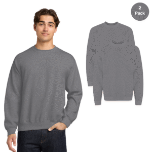Gildan Men’s Heavy Blend Crewneck Sweatshirt 2-Pack, Graphite Heather (S–3XL)