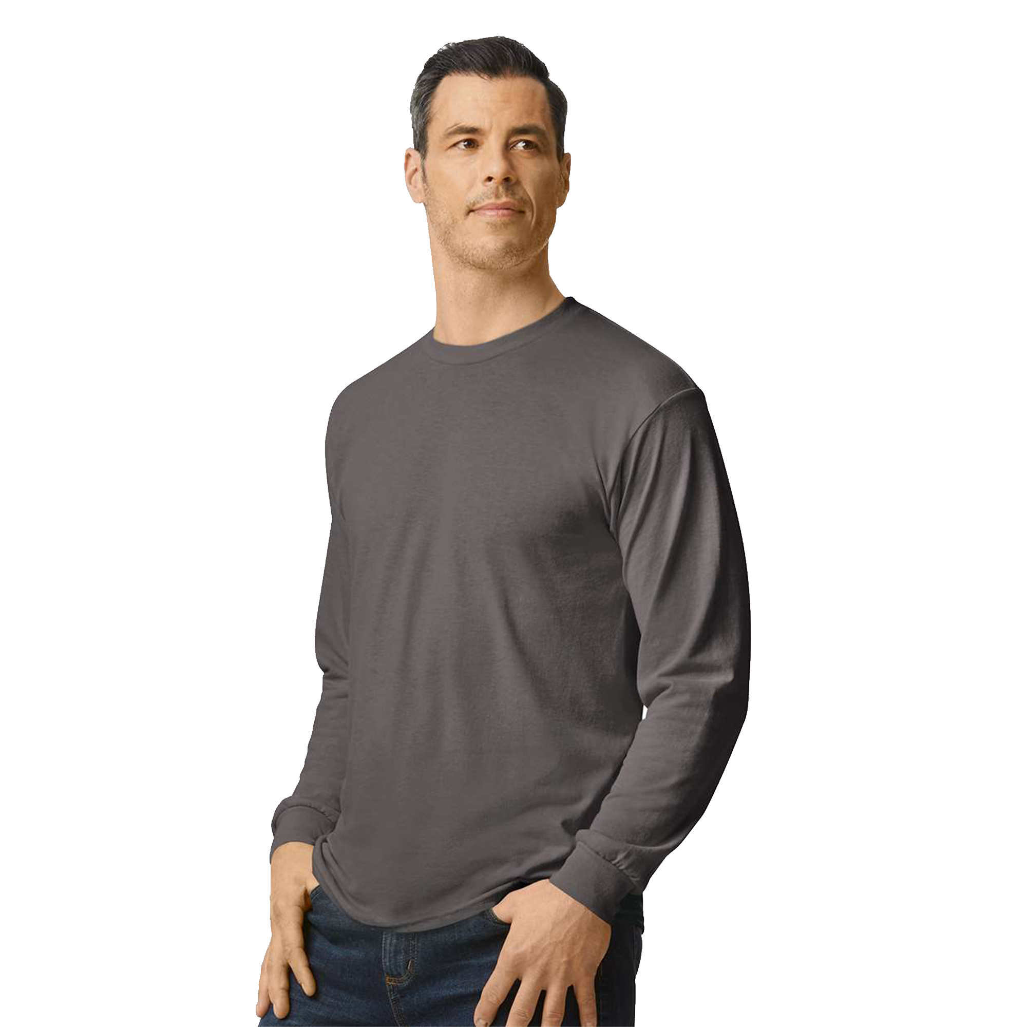 gildan-5400-charcoal-long-sleeve-side