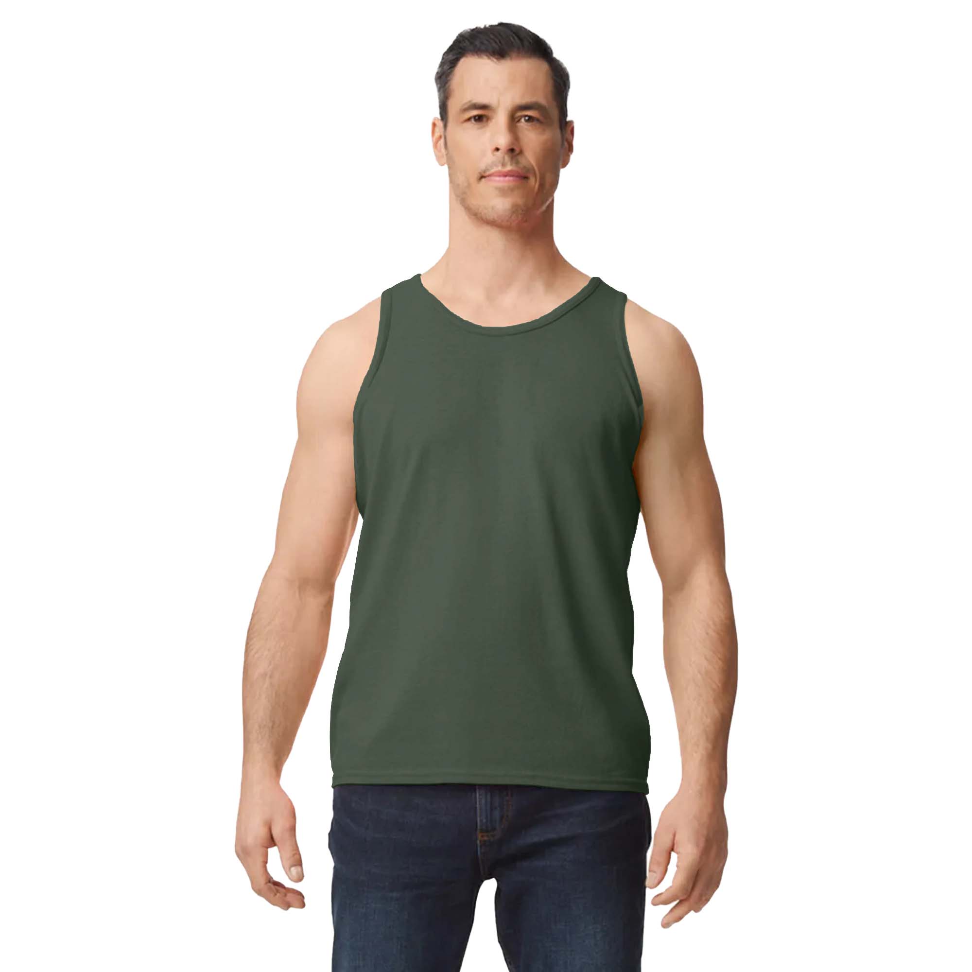 gildan-forest-green-cotton-tank