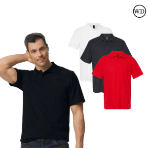 Gildan Men’s Classic Softstyle Pique Polo Shirts – 3-Pack, Bulk Colors, S–4XL