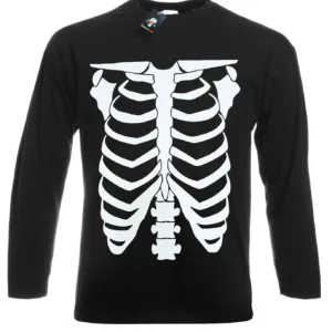 Sarroy Horror Doctor Halloween Long Sleeve T-Shirt , Gothic Bats Graphic, 100% Cotton Custom Tee for Men & Women
