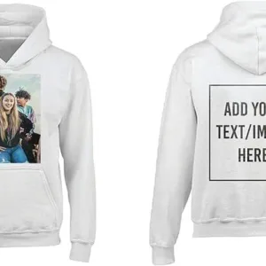 SARROY Personalized Cotton Blend Hoodie Custom Logo and Text Mens Hoodie Cherry Red and White