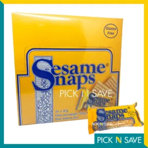 Nutty Sesame Snaps Gluten-Free Snack Bars – 24 Count Healthy Crunchy Treats for On-the-Go Families