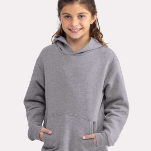 Next Level Youth Fleece Hoodie – Soft Midweight Pullover (Black, Grey, Navy)