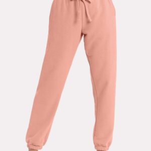 Next Level Women’s Laguna Sueded Sweatpants – Soft Lounge Pants (Black, Desert Pink, Heather Grey)